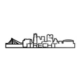 Skyline Shape Utrecht Zwart glanzend gerecycled kunststof cadeau decoratie relatiegeschenk van WoodWideCities