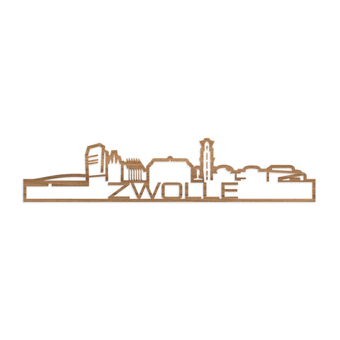 Skyline Shape Zwolle Eiken houten cadeau decoratie relatiegeschenk van WoodWideCities
