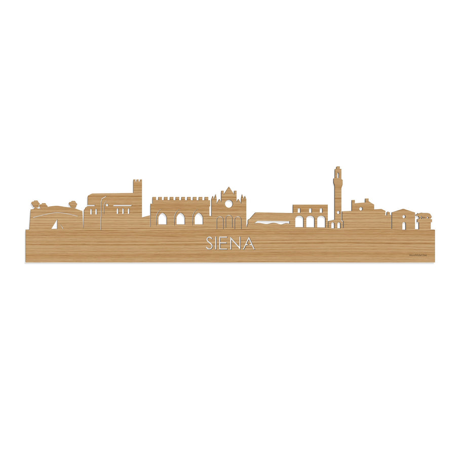 Skyline Siena Bamboe houten cadeau decoratie relatiegeschenk van WoodWideCities