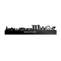 Skyline Singapore Zwart Glanzend