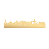 Skyline Sint-Niklaas Metallic Goud gerecycled kunststof cadeau decoratie relatiegeschenk van WoodWideCities