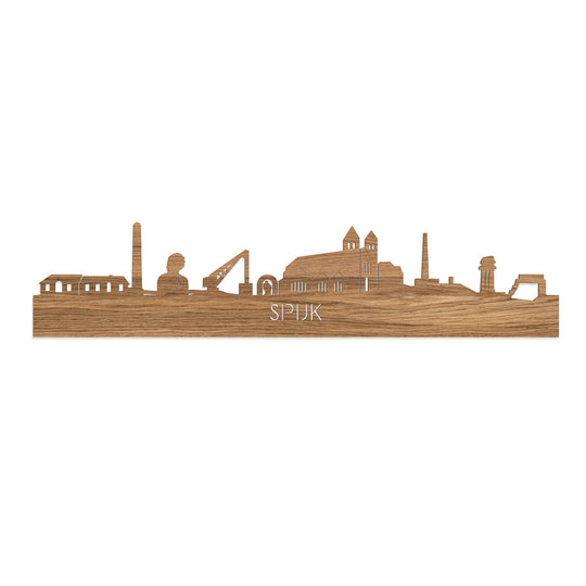 Skyline Spijk-Zevenaar Eiken houten cadeau decoratie relatiegeschenk van WoodWideCities