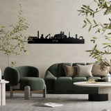 Skyline Spijk-Zevenaar Zwart glanzend gerecycled kunststof cadeau decoratie relatiegeschenk van WoodWideCities