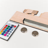 Skyline Spijkenisse Metallic Goud gerecycled kunststof cadeau decoratie relatiegeschenk van WoodWideCities