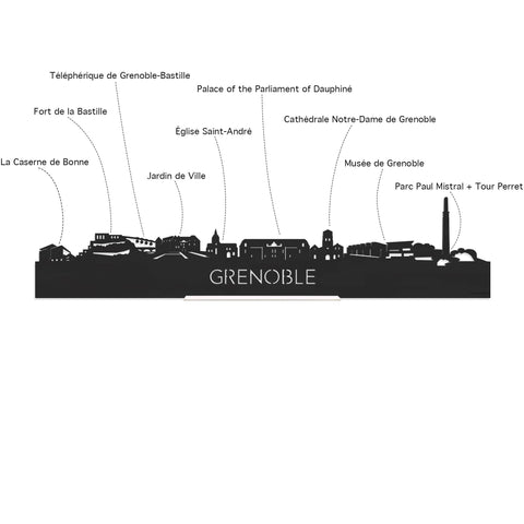 Skyline Telefoonhouder Grenoble houten cadeau decoratie relatiegeschenk van WoodWideCities