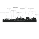 Skyline Telefoonhouder Hardenberg houten cadeau decoratie relatiegeschenk van WoodWideCities