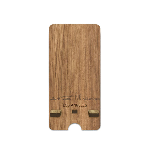 Skyline Telefoonhouder Los-angeles houten cadeau decoratie relatiegeschenk van WoodWideCities