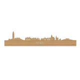 Skyline Texel Bamboe houten cadeau decoratie relatiegeschenk van WoodWideCities