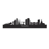 Skyline Tilburg Black houten cadeau decoratie relatiegeschenk van WoodWideCities