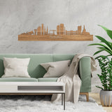 Skyline Tilburg Eiken houten cadeau decoratie relatiegeschenk van WoodWideCities