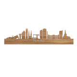 Skyline Tilburg Eiken houten cadeau decoratie relatiegeschenk van WoodWideCities
