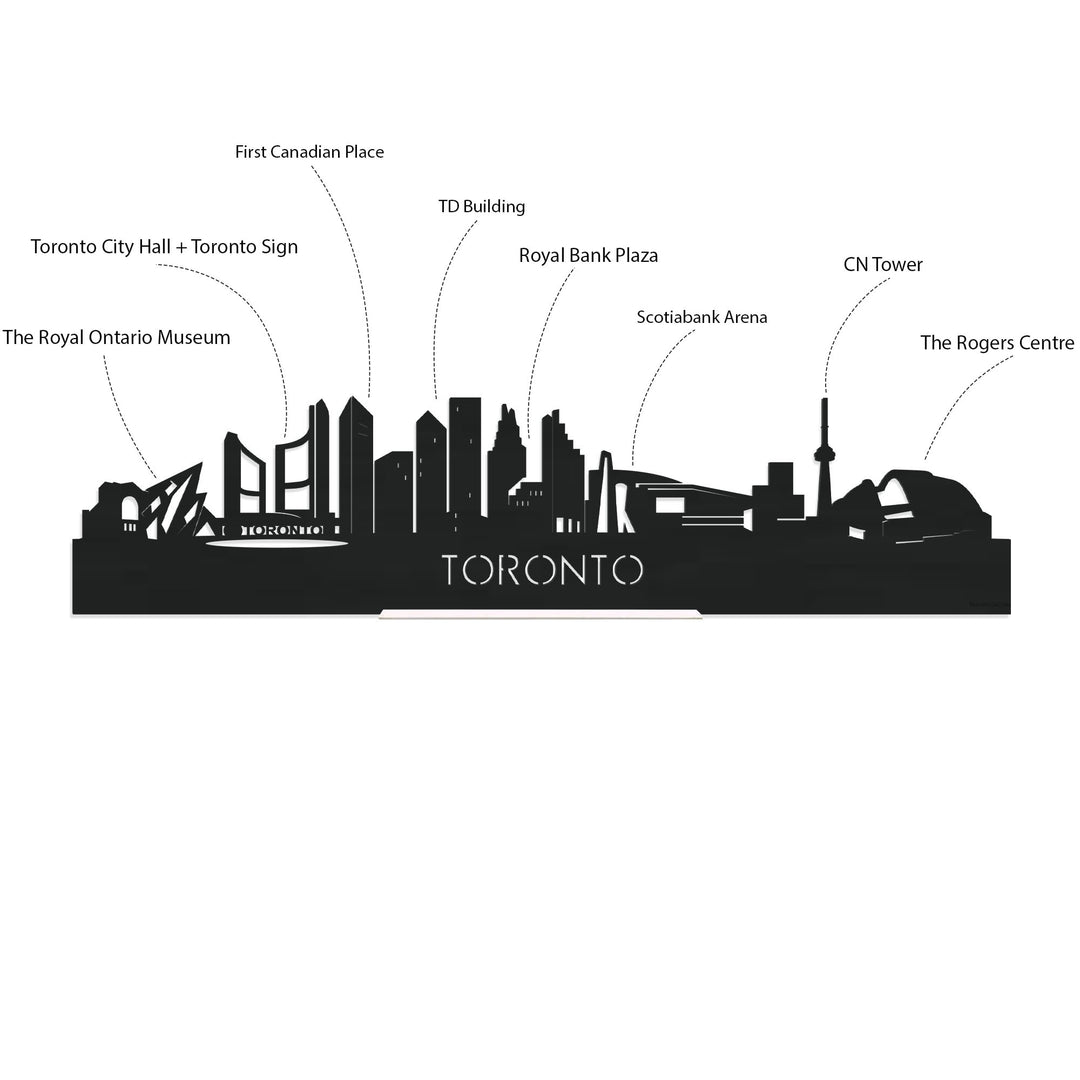 Skyline Toronto Bamboe houten cadeau decoratie relatiegeschenk van WoodWideCities