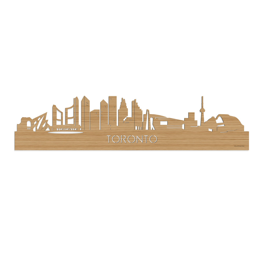 Skyline Toronto Bamboe houten cadeau decoratie relatiegeschenk van WoodWideCities