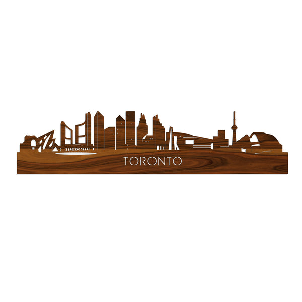 Skyline Toronto Palissander houten cadeau decoratie relatiegeschenk van WoodWideCities
