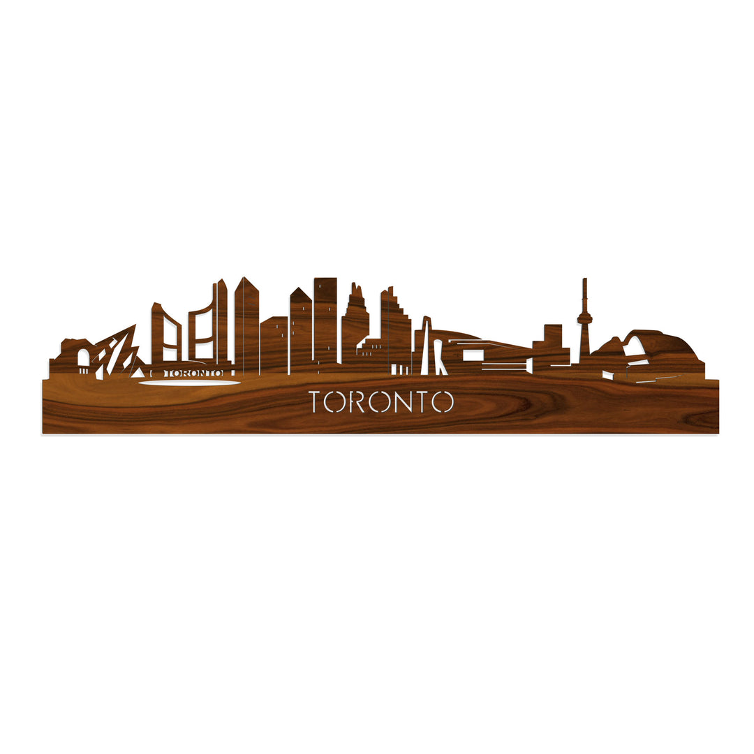 Skyline Toronto Palissander houten cadeau decoratie relatiegeschenk van WoodWideCities