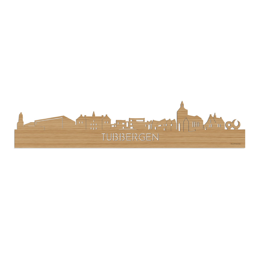Skyline Tubbergen Bamboe houten cadeau decoratie relatiegeschenk van WoodWideCities