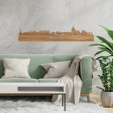 Skyline Tubbergen Eiken houten cadeau decoratie relatiegeschenk van WoodWideCities