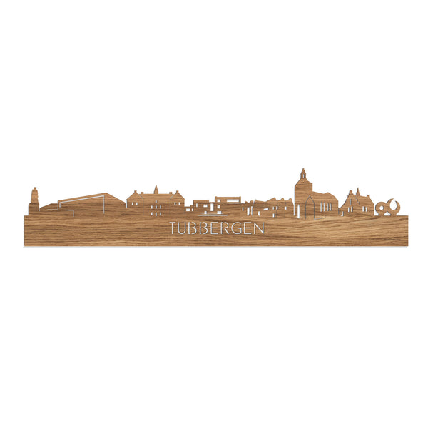 Skyline Tubbergen Eiken houten cadeau decoratie relatiegeschenk van WoodWideCities