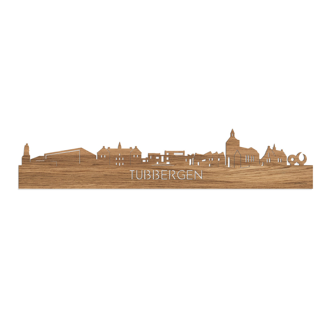 Skyline Tubbergen Eiken houten cadeau decoratie relatiegeschenk van WoodWideCities