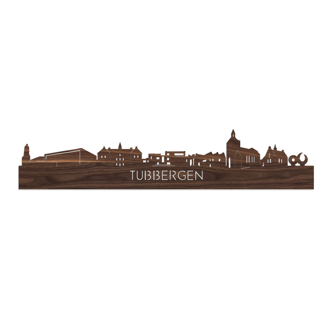 Skyline Tubbergen Noten houten cadeau decoratie relatiegeschenk van WoodWideCities