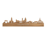 Skyline Veldhoven Eiken houten cadeau decoratie relatiegeschenk van WoodWideCities