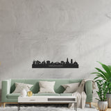 Skyline Vriezenveen Zwart houten cadeau decoratie relatiegeschenk van WoodWideCities