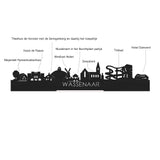 Skyline Wassenaar Zwart houten cadeau decoratie relatiegeschenk van WoodWideCities