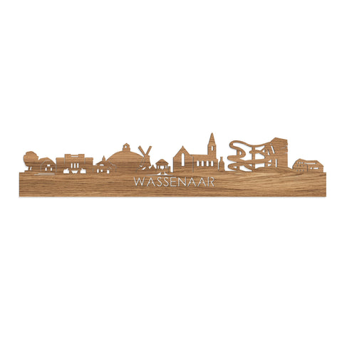 Skyline Wassenaar Eiken houten cadeau decoratie relatiegeschenk van WoodWideCities