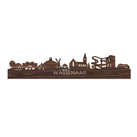 Skyline Wassenaar Noten houten cadeau decoratie relatiegeschenk van WoodWideCities