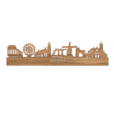 Skyline Weert Eiken houten cadeau decoratie relatiegeschenk van WoodWideCities