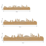 Skyline Winsum Bamboe houten cadeau decoratie relatiegeschenk van WoodWideCities