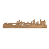 Skyline Winsum Eiken houten cadeau decoratie relatiegeschenk van WoodWideCities