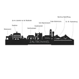 Skyline Zaltbommel Zwart houten cadeau decoratie relatiegeschenk van WoodWideCities