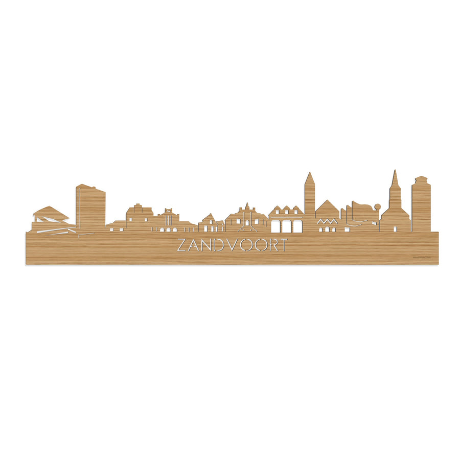 Skyline Zandvoort Bamboe houten cadeau decoratie relatiegeschenk van WoodWideCities