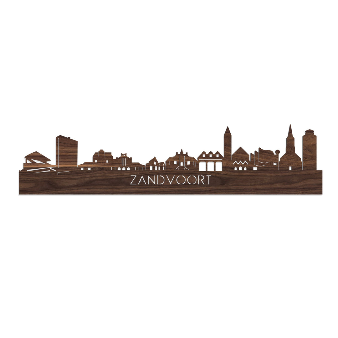 Skyline Zandvoort Noten houten cadeau decoratie relatiegeschenk van WoodWideCities