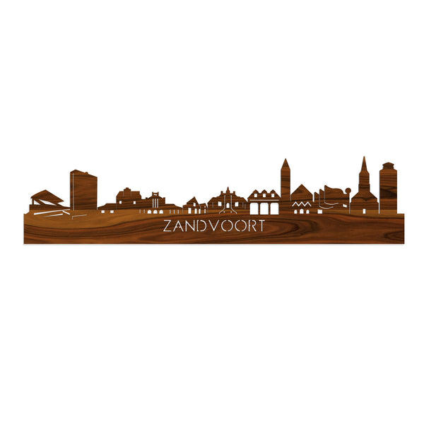 Skyline Zandvoort Palissander houten cadeau decoratie relatiegeschenk van WoodWideCities