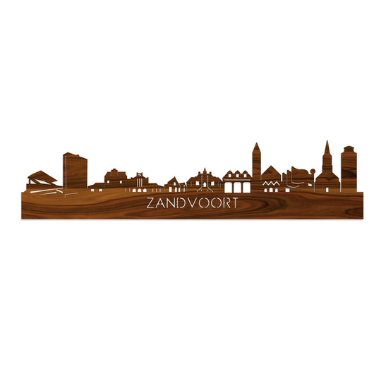 Skyline Zandvoort Palissander houten cadeau decoratie relatiegeschenk van WoodWideCities