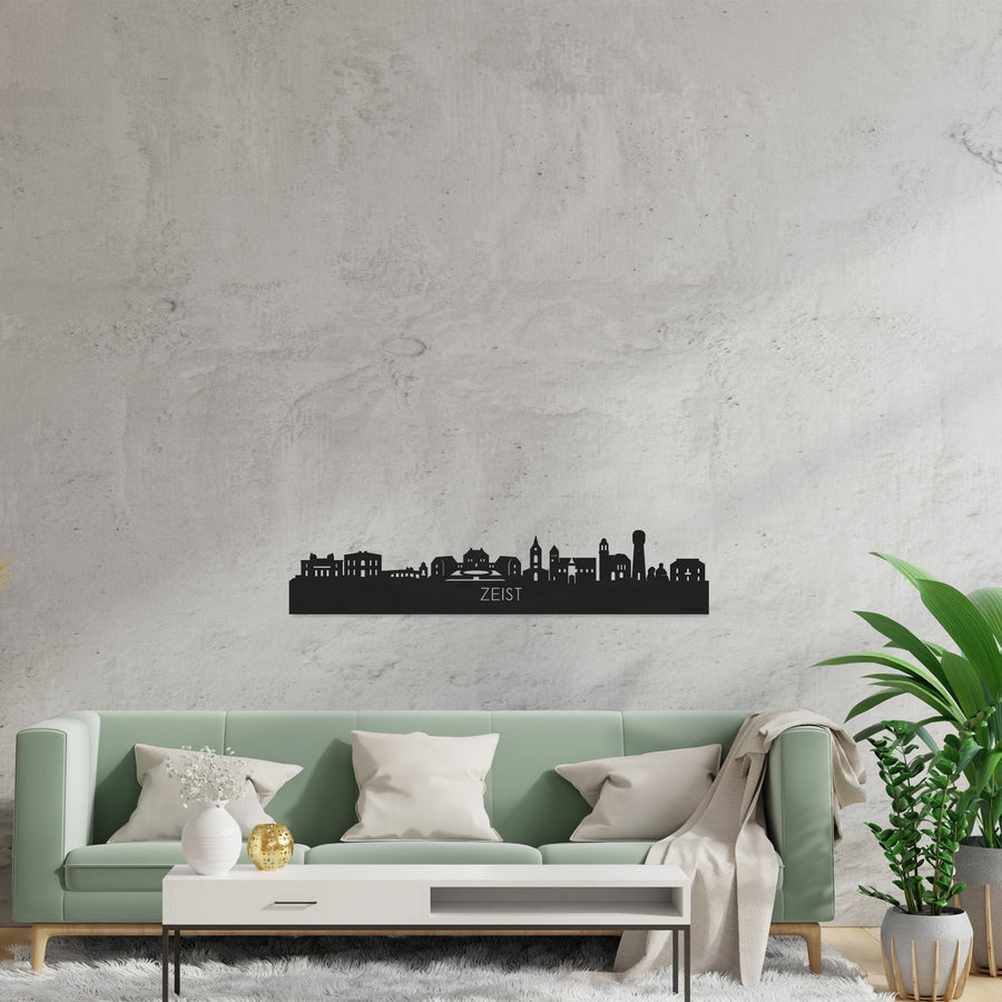 Skyline Zeist Zwart houten cadeau decoratie relatiegeschenk van WoodWideCities