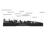 Skyline Zierikzee Zwart glanzend gerecycled kunststof cadeau decoratie relatiegeschenk van WoodWideCities
