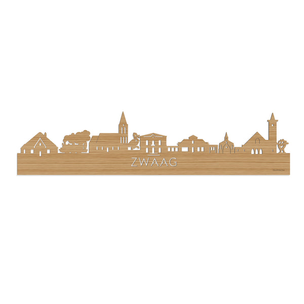 Skyline Zwaag Bamboe houten cadeau decoratie relatiegeschenk van WoodWideCities