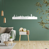 Skyline Zwijndrecht Wit glanzend gerecycled kunststof cadeau decoratie relatiegeschenk van WoodWideCities