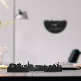 Standing Skyline Alblasserdam Zwart houten cadeau decoratie relatiegeschenk van WoodWideCities