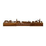 Standing Skyline Alblasserdam Palissander houten cadeau decoratie relatiegeschenk van WoodWideCities