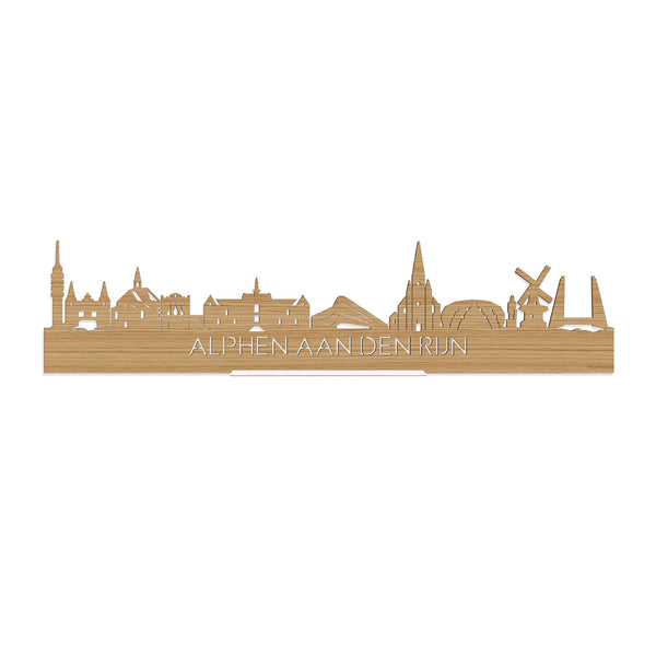 Standing Skyline Alphen aan den Rijn Bamboe houten cadeau decoratie relatiegeschenk van WoodWideCities
