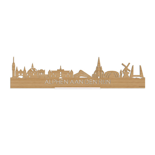 Standing Skyline Alphen aan den Rijn Bamboe houten cadeau decoratie relatiegeschenk van WoodWideCities
