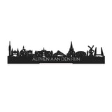 Standing Skyline Alphen aan den Rijn Zwart houten cadeau decoratie relatiegeschenk van WoodWideCities