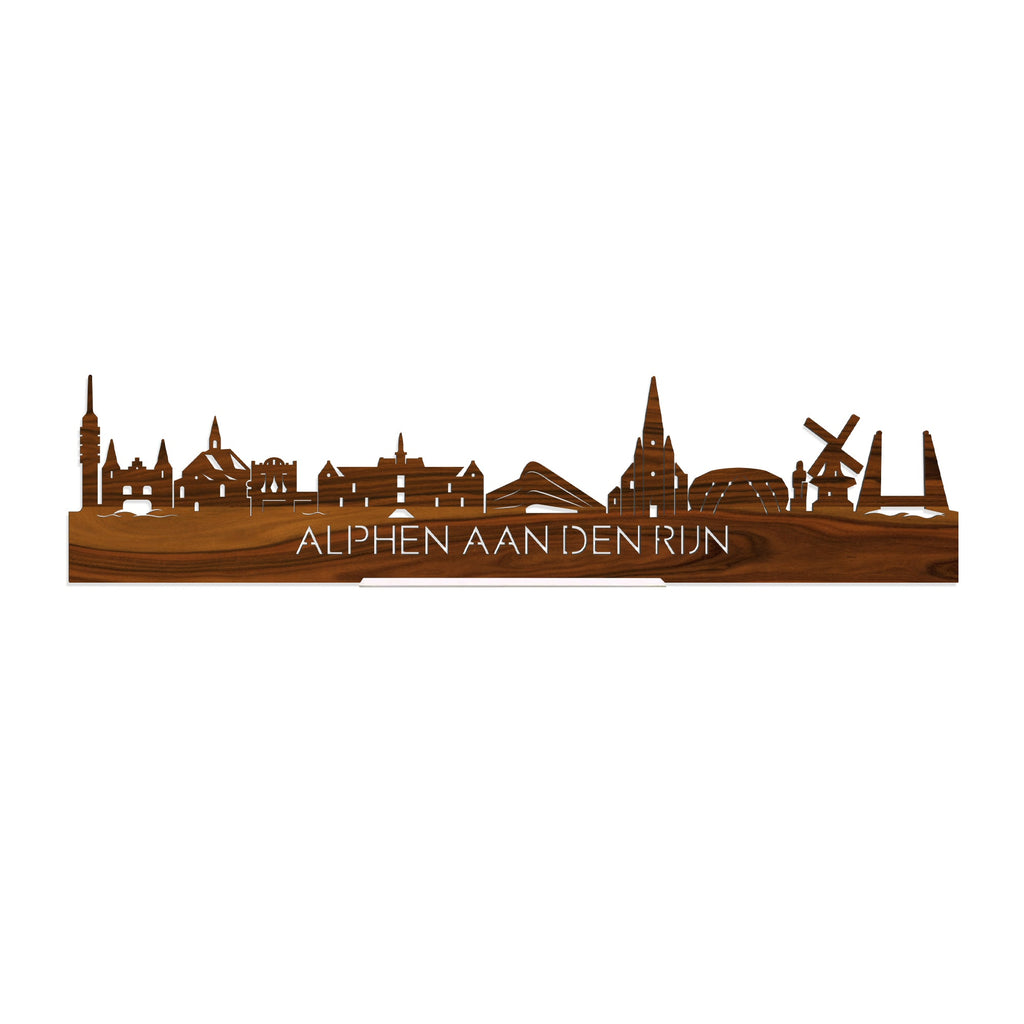 Standing Skyline Alphen aan den Rijn Palissander houten cadeau decoratie relatiegeschenk van WoodWideCities