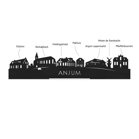 Standing Skyline Anjum Bamboe houten cadeau decoratie relatiegeschenk van WoodWideCities