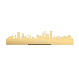 Standing Skyline Apeldoorn Goud Metallic 40 cm houten cadeau decoratie relatiegeschenk van WoodWideCities