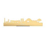 Standing Skyline Aruba Metallic Goud gerecycled kunststof cadeau decoratie relatiegeschenk van WoodWideCities